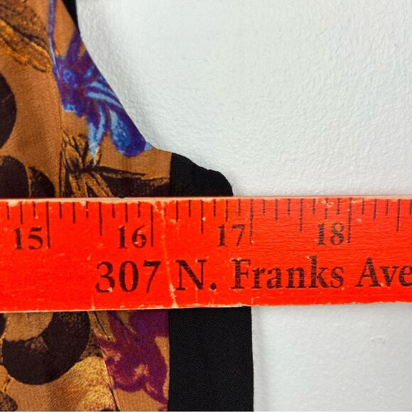 Anthropologie Maeve Floral Silk Panel Tunic Shift  Dress Lined Sz XS - Picture 6 of 16